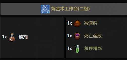 《守墓人》全炼金配方一览 有哪些炼金配方