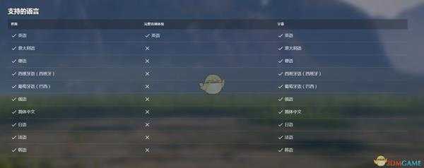 《咒语破碎》支持的语言介绍