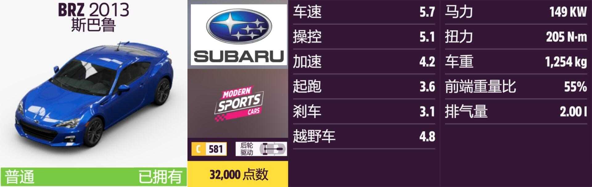 《极限竞速:地平线5》斯巴鲁全车辆获取方法介绍