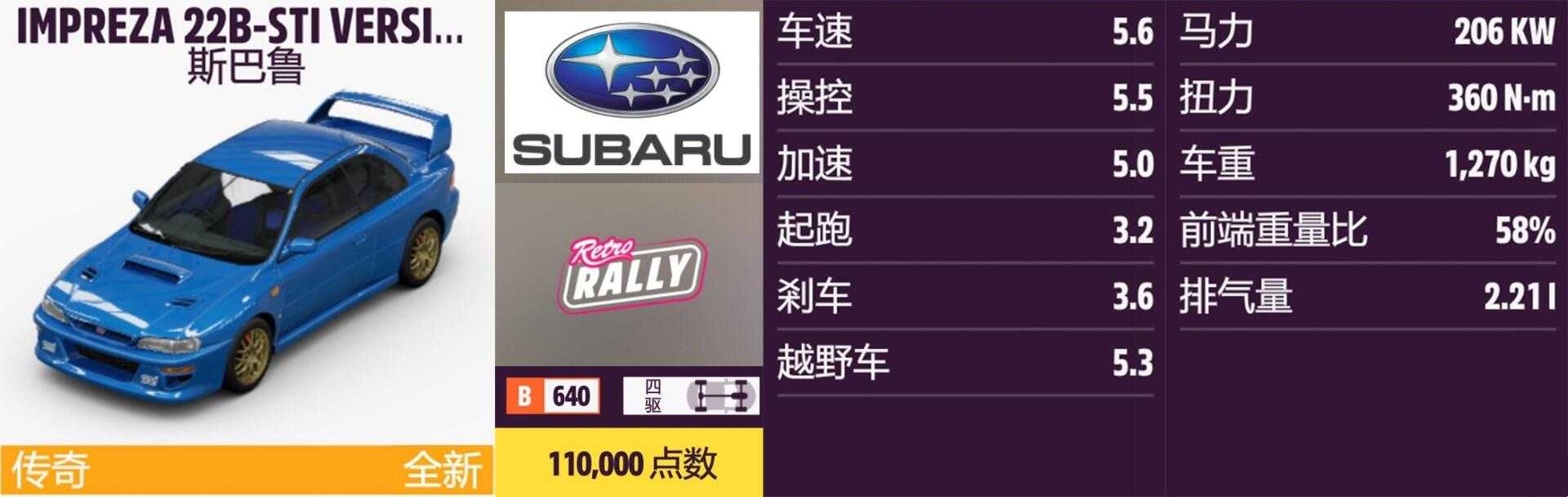 《极限竞速:地平线5》斯巴鲁全车辆获取方法介绍