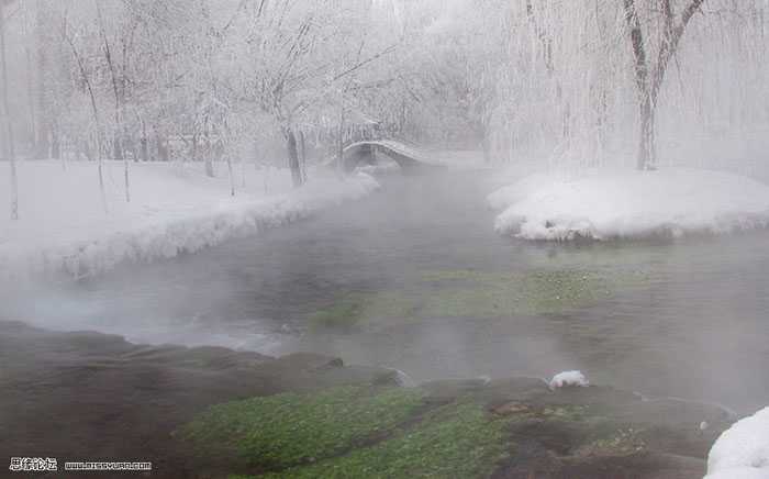 Photoshop处理照片为意境中的梦幻雪景