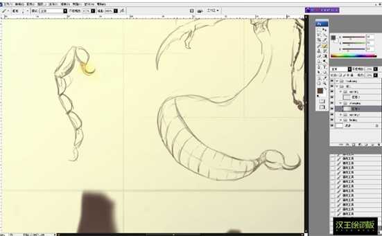 Photoshop 数位板绘制机械怪兽教程