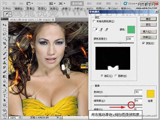 Photoshop将利用替换颜色命令快速将照片变成黄色的入门实例教程