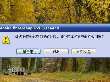 Photoshop为平淡的秋天树林调成红色的效果