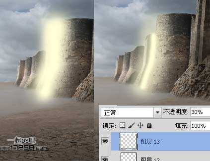 photoshop合成制作出神秘的暗夜光线沙漠中的城堡