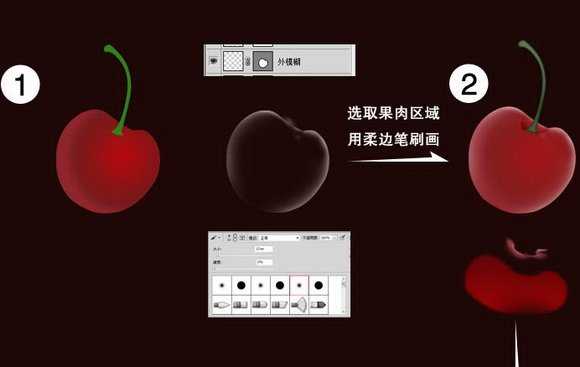 photoshop绘制逼真的樱桃教程