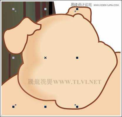 CorelDRAW绘制可爱的泡泡猪在睡觉的卡通插画