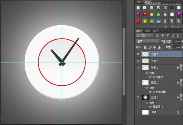 Photoshop绘制立体时尚的创意钟表效果