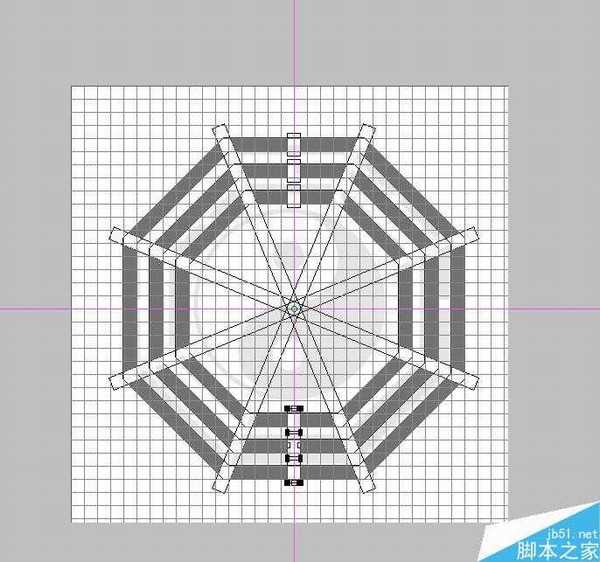 PS CS6布尔运算工具绘制漂亮的太极八卦图