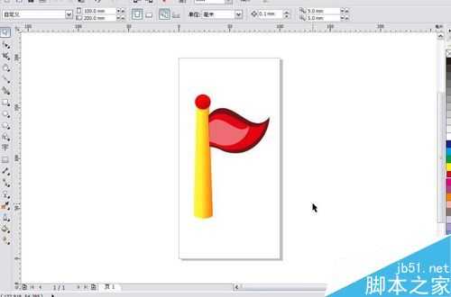 CorelDRAW X5贝塞尔工具绘制旗帜