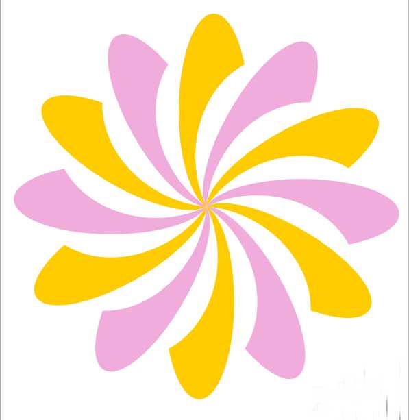 coreldraw怎么绘制彩色旋转的花朵图标?