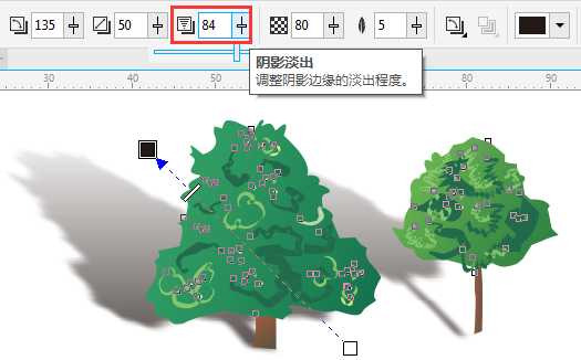 CDR阴影工具制作渐变投影效果