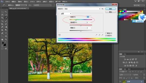 ps怎么给一片树林调色? ps给树林换色的教程