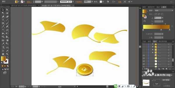 ai怎么绘制一串古铜钱? ai钱币的画法