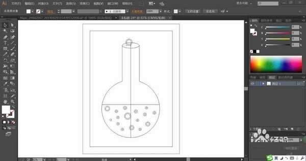 ai怎么设计化学测量仪? ai显微镜的画法