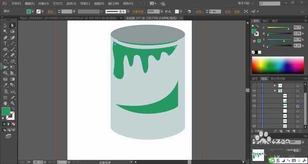 ai怎么手绘油漆筒插画? ai油漆桶的画法