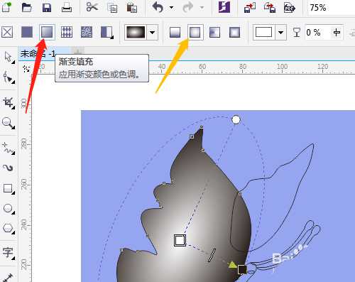 cdrX7怎么手绘蝴蝶插画? cdr蝴蝶的画法