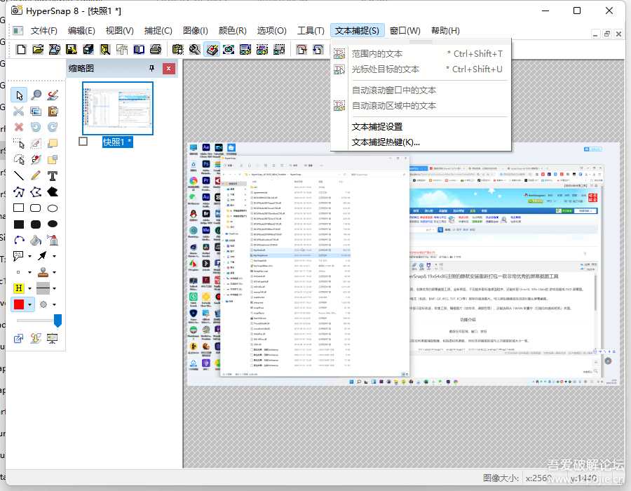 中文汉化版HyperSnap8.19x64x86注册的静默安装重新打包一款非常优秀的屏幕截图工具